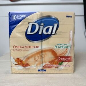 Dial Omega Moisture Sea Berries Glycerin Bar Soap Healthy & Soft Skin PACK OF 10
